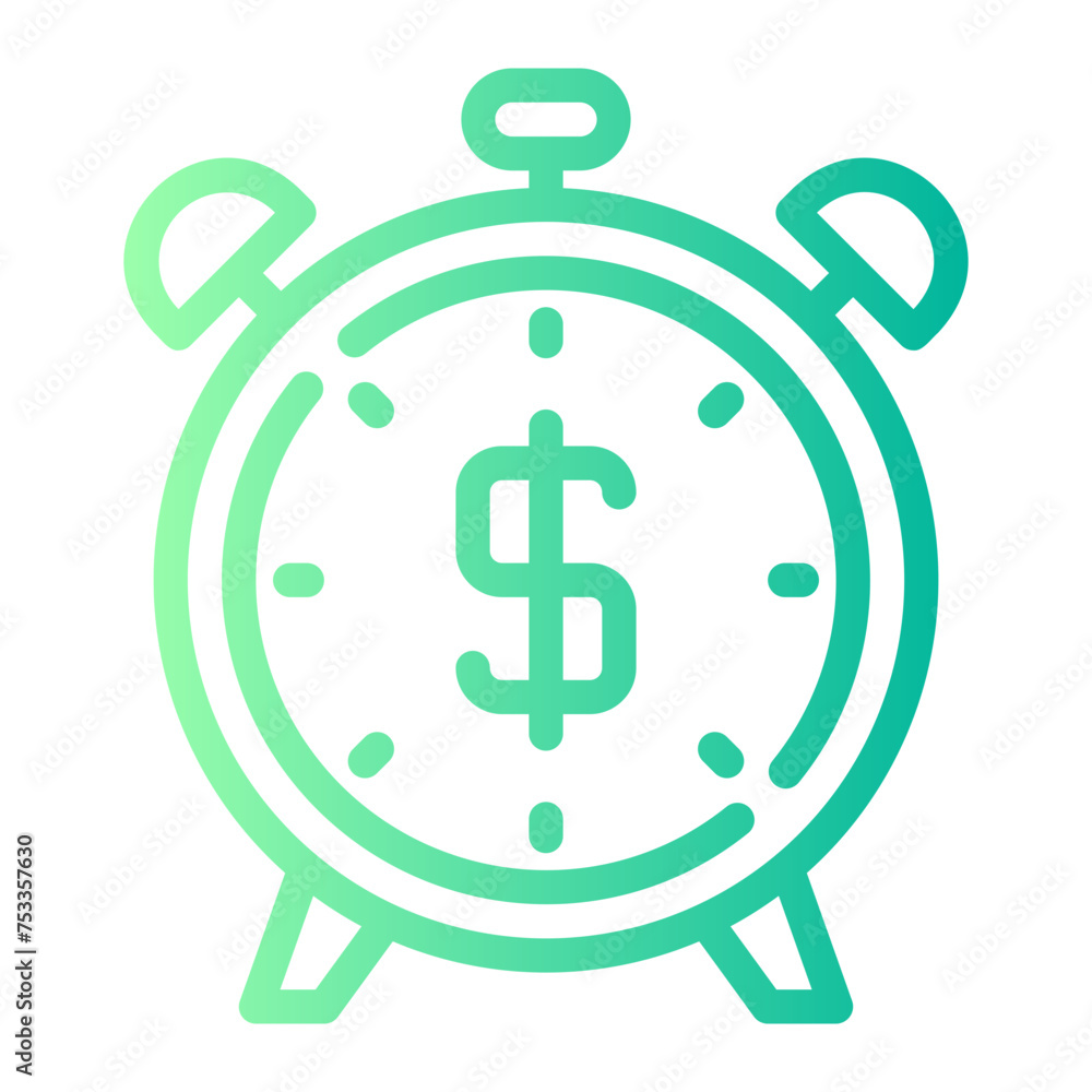 alarm clock gradient icon alarm clock gradient icon