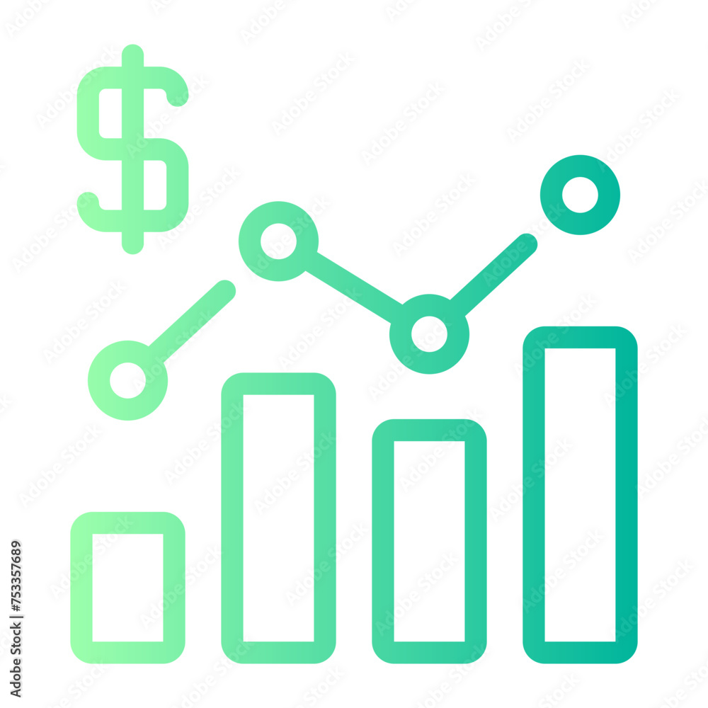 financial report gradient icon financial report gradient icon