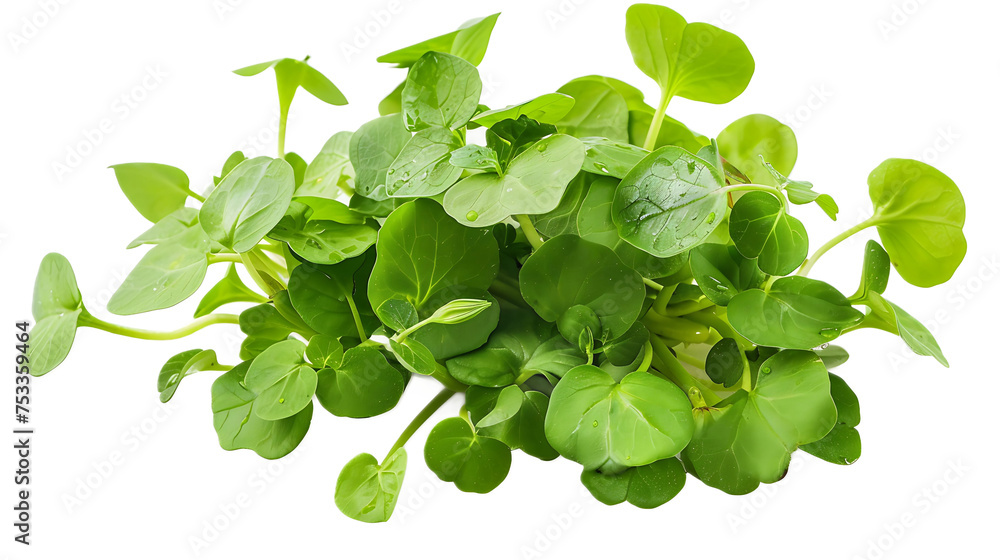 Watercress isolated on white transparent background