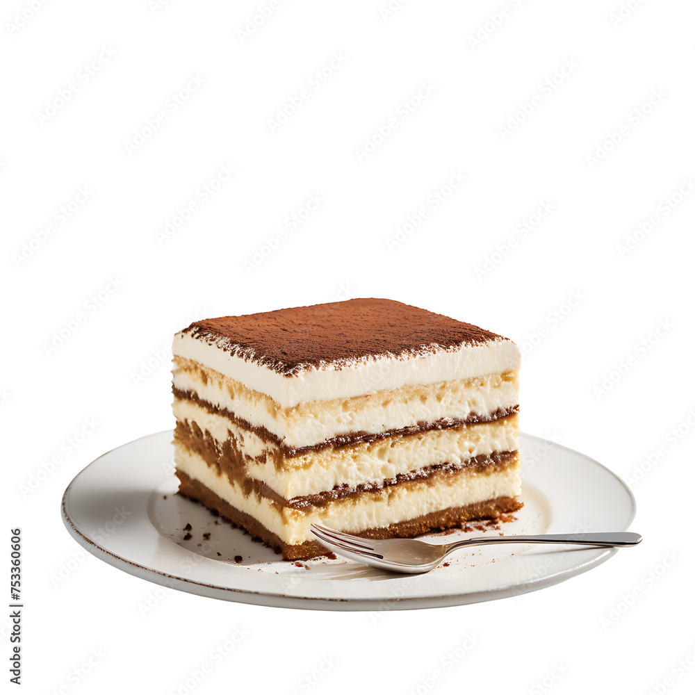Tiramisu image isolated on a transparent background PNG photo Tiramisu image isolated on a transparent background PNG photo