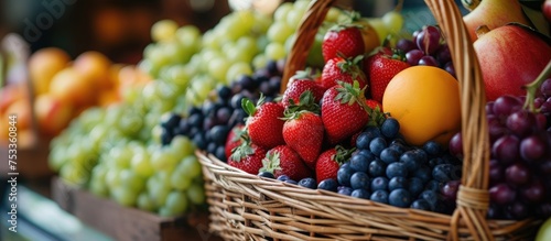 Fruit stored in a basket.
