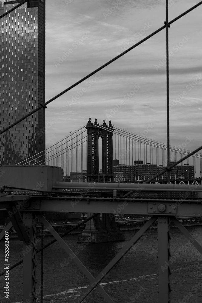 Obraz premium New York City Architecture, streets and people Black and white