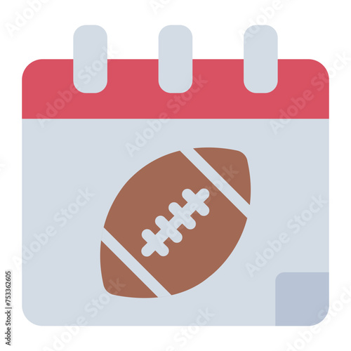 Calendar date month event american football icon