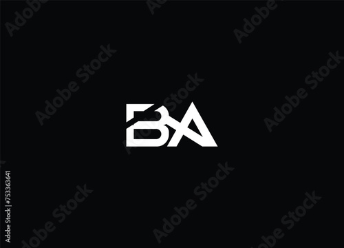 BA creative logo design and initial logo