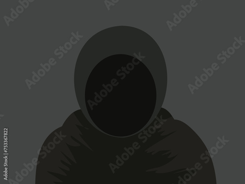 flat design hacker vector illustration