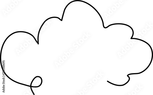 Cloud icon in thin line style