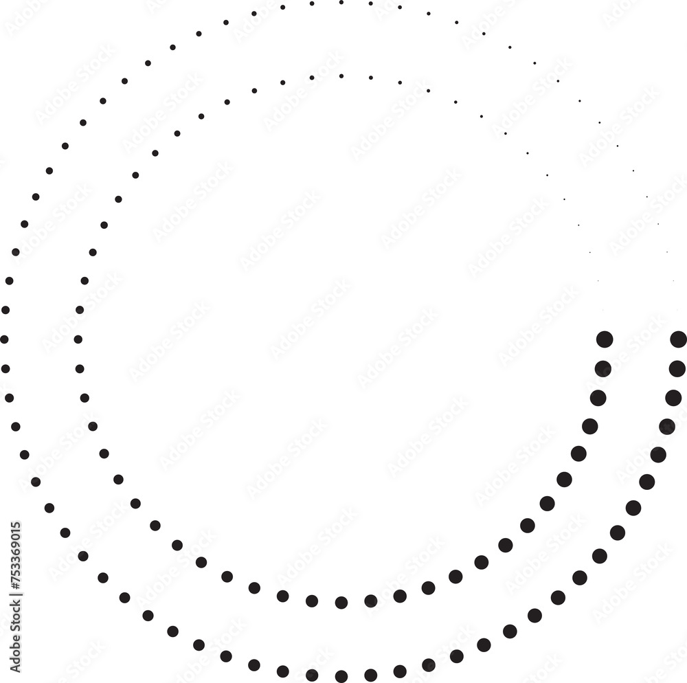 Halftone circular dotted spiral. Design element Halftone circular dotted spiral. Design element