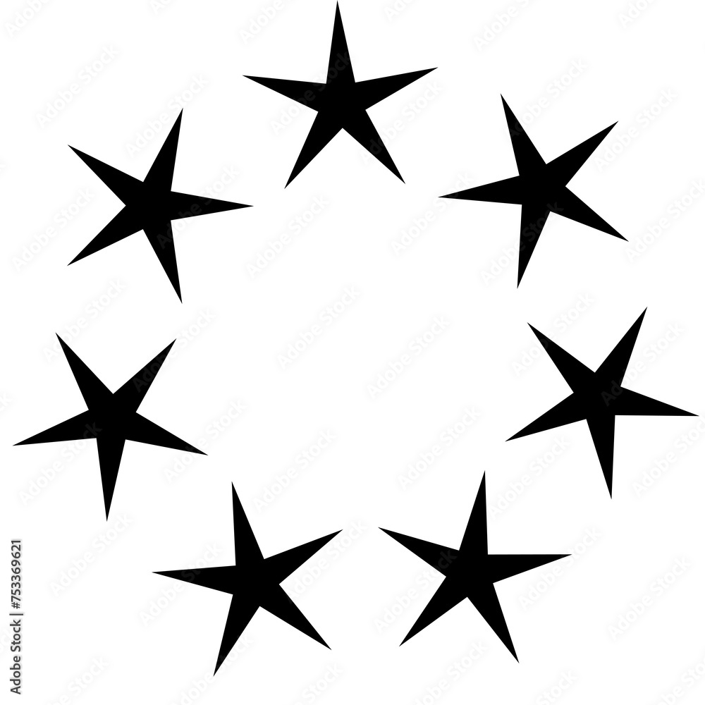 Circle made out of stars. Infographic Circle made out of stars. Infographic