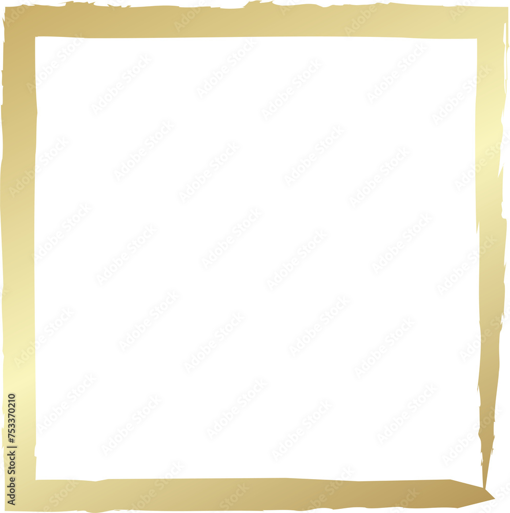 Gold square frames brush. Design elements Gold square frames brush. Design elements