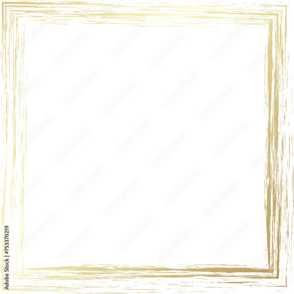 Gold square frames brush. Design elements Gold square frames brush. Design elements
