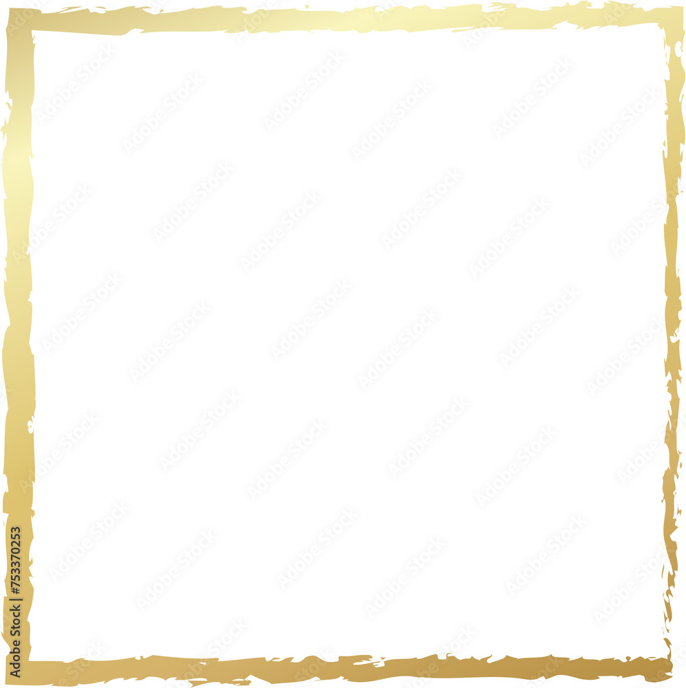 Fototapeta premium Gold square frames brush. Design elements