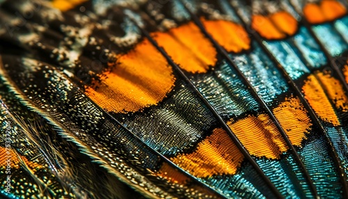 a close up view of the wing of a butterfly