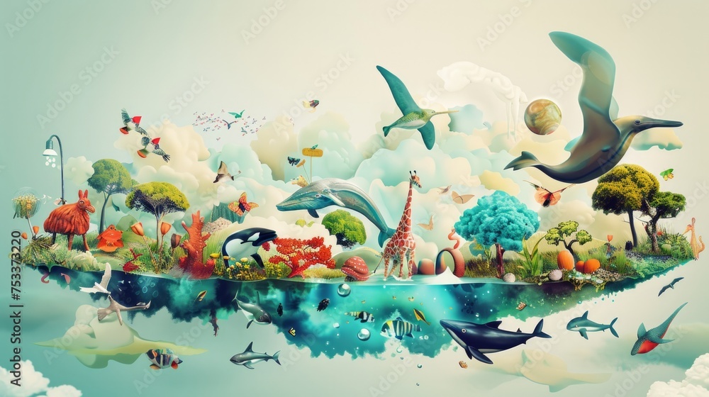 Naklejka premium 国際生物多様性の日