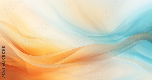 silky orange blue flow artistic background