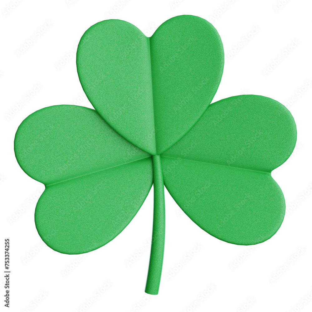 St. Patrick's Day 3D Icon, Clover Leaf St. Patrick's Day 3D Icon, Clover Leaf