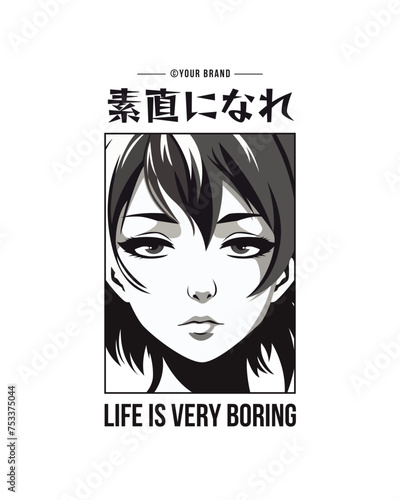 japanese streetwear tshirt women Eye design illustration