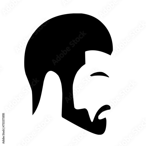set beard and hairstyle vector illustration