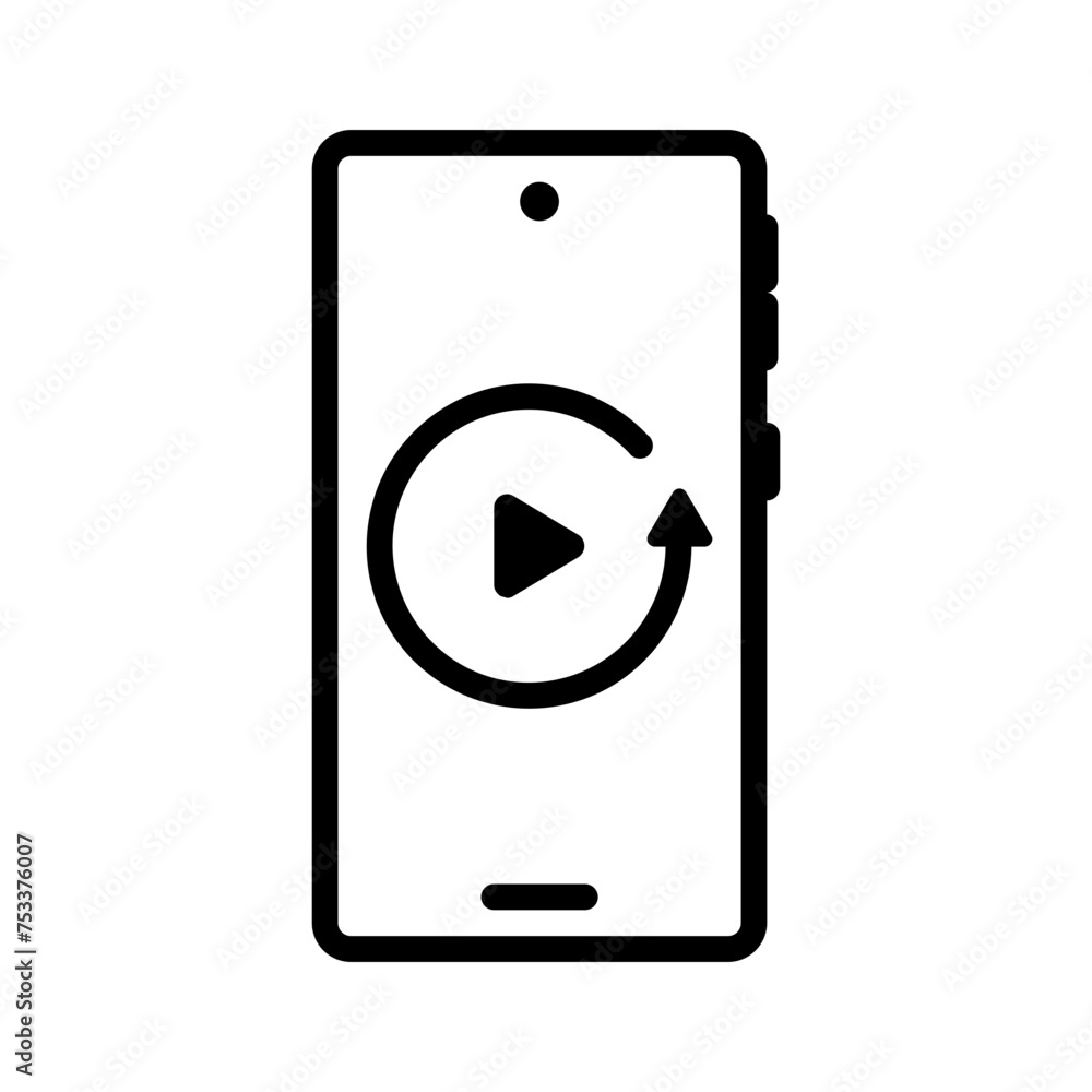 Vector solid black icon for Reload Vector solid black icon for Reload