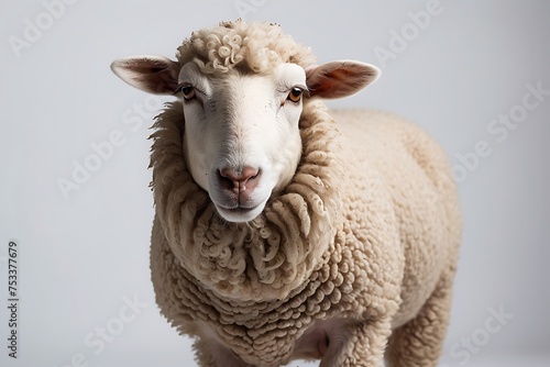 Sheep Isolated on white background. Eid ul Azha concept picture.