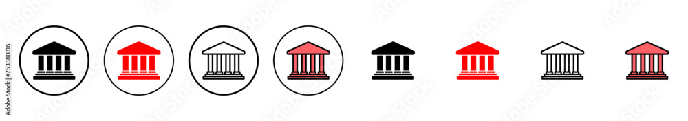 Bank icon vector illustration. Bank sign and symbol, museum, university Bank icon vector illustration. Bank sign and symbol, museum, university