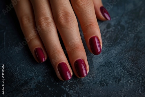 Woman's hands with beautiful nail polish. Generate AI image