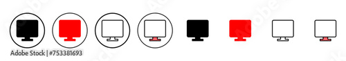 Computer icon vector illustration. computer monitor sign and symbol