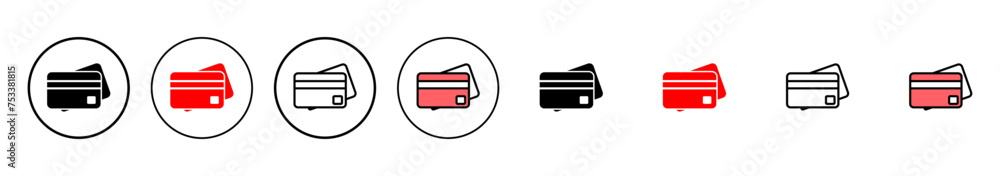 Credit card icon vector illustration. Credit card payment sign and symbol Credit card icon vector illustration. Credit card payment sign and symbol