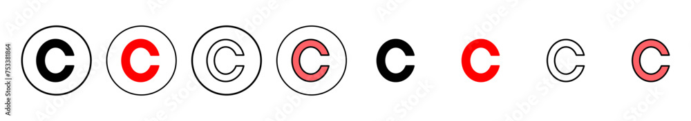 Copyright icon vector illustration. copyright sign and symbol Copyright icon vector illustration. copyright sign and symbol