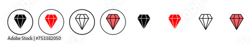 Diamond icon vector illustration. diamond gems sign and symbol