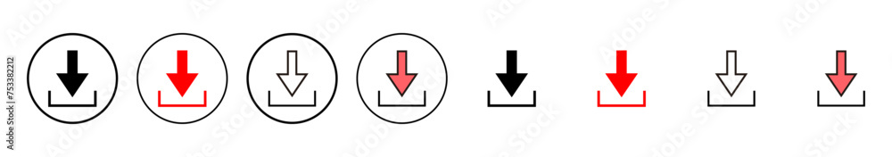 Download icon vector illustration. Download sign and symbol Download icon vector illustration. Download sign and symbol