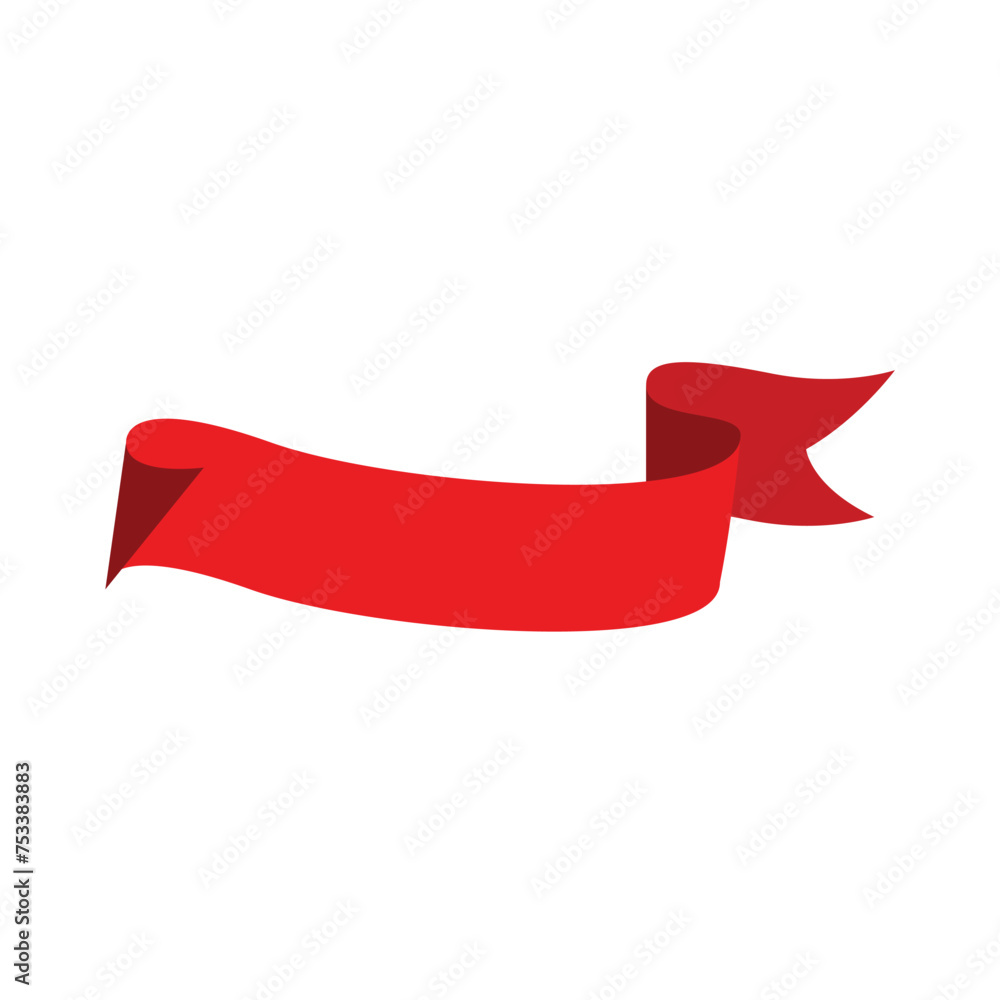 Red ribbon banner. Sticker and decoration for app and web. Label, badge and borders collection. Red ribbon banner. Sticker and decoration for app and web. Label, badge and borders collection.