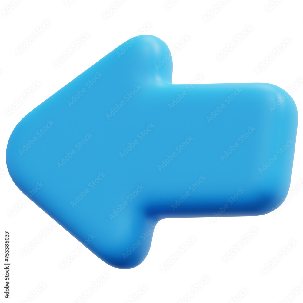 left arrow 3d render icon illustration left arrow 3d render icon illustration
