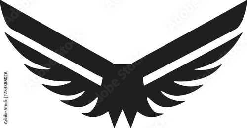 wings logo in modern minimal style isolated on background