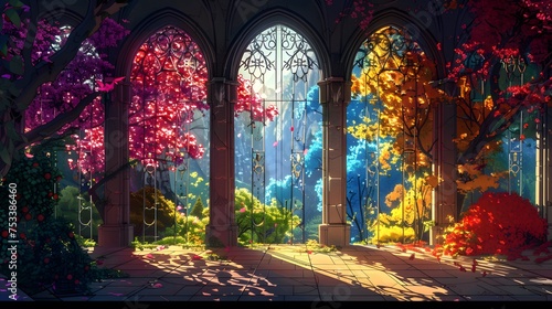 fantasy stained glass window