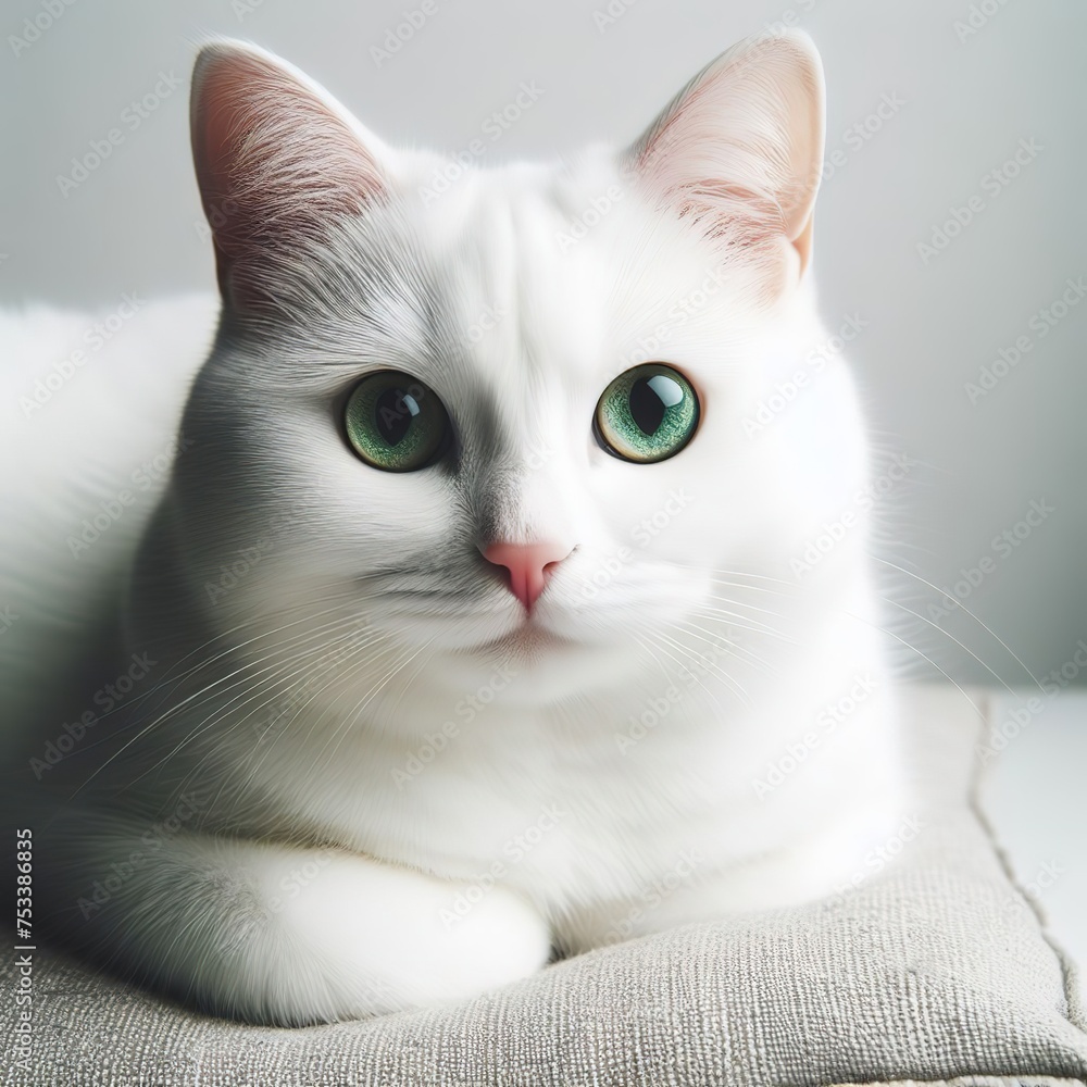 A purebred british cat portrait animal themes pets generative ai A purebred british cat portrait animal themes pets generative ai