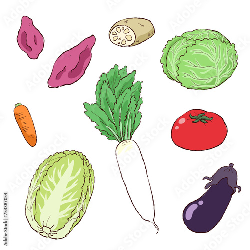 野菜イラスト素材セット