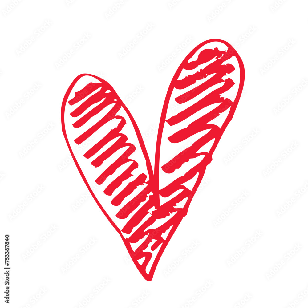 hand-drawn heart symbol, vector illustration hand-drawn heart symbol, vector illustration