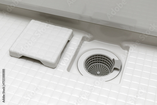 ヘアキャッチャー付き浴室排水