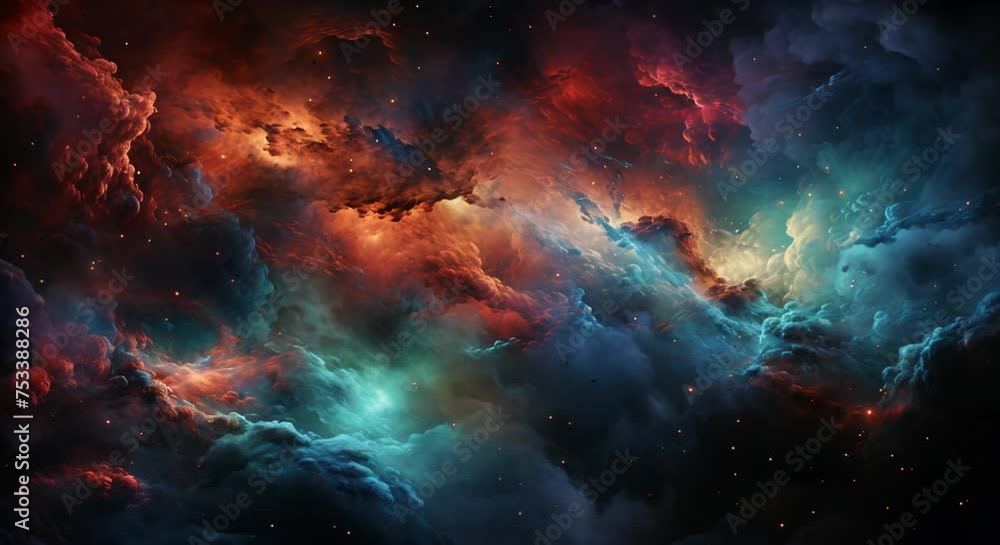 Cosmic nebula in vibrant hues Cosmic nebula in vibrant hues