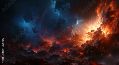 Wallpaper Mural Cosmic collision of two massive galaxies Torontodigital.ca