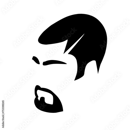 man hair style, perfect for illustration, logo, avatar or icon vector photo