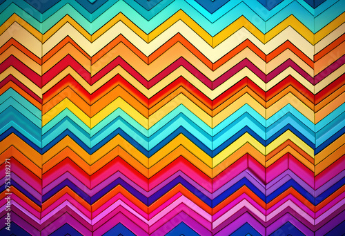 Zigzag Gradient Wallpaper, Background, Gradient, Zigzag, Colorful, Wallpaper, Abstract, Vibrant, Design, Pattern, Modern, Decoration, Artistic, Digital, AI Generated