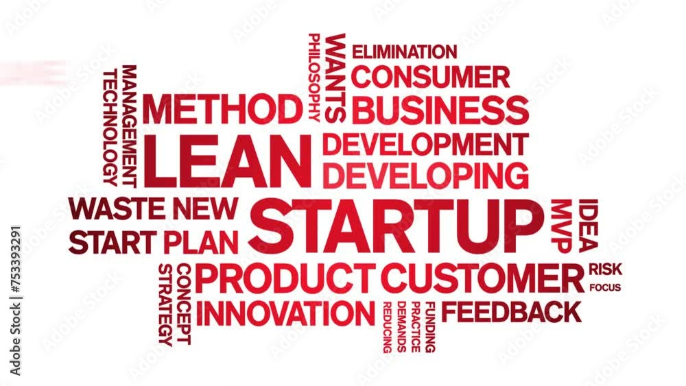 Lean Startup animated word cloud;text design animation tag kinetic typography seamless loop. Lean Startup animated word cloud;text design animation tag kinetic typography seamless loop.