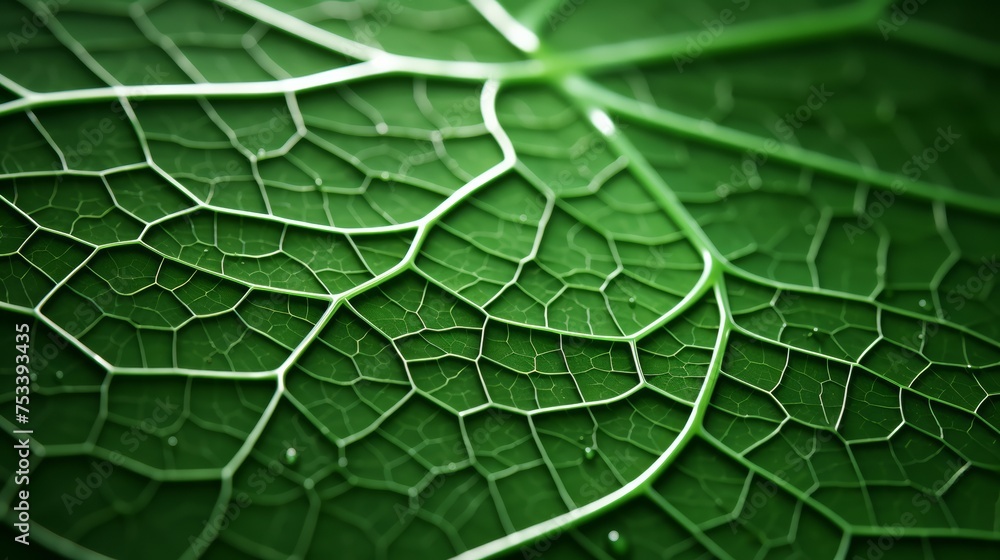 Macro leaf veins, nature's patterns with background space