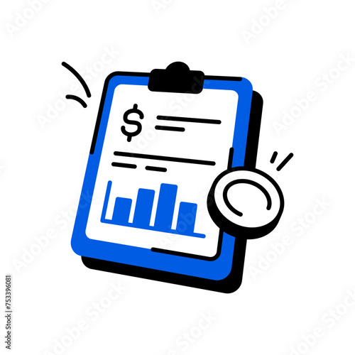 Vector illustration Financial Report Icon © Alfin