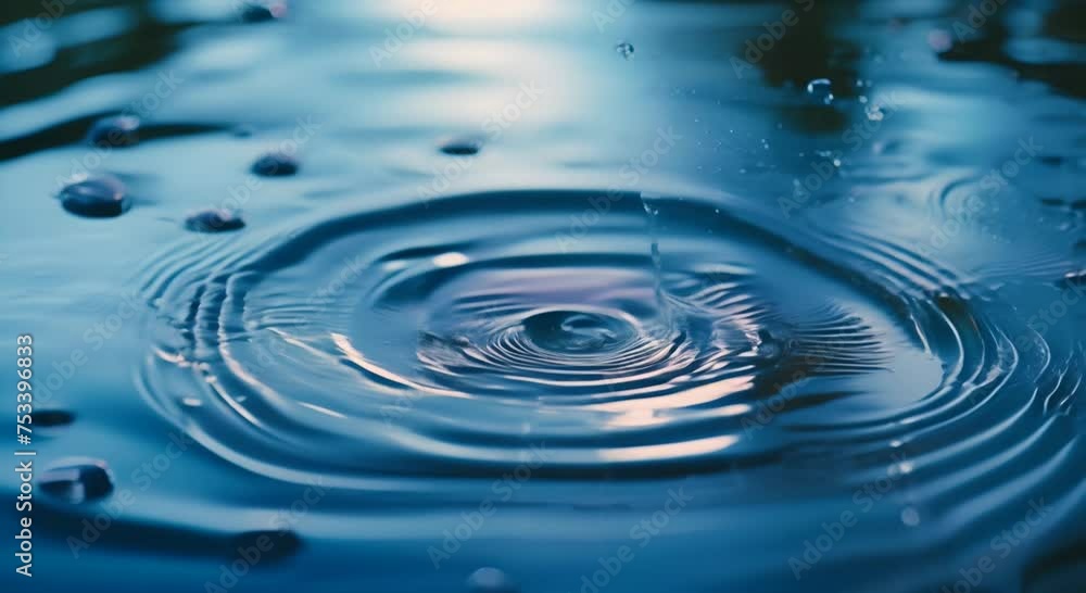 Super Slow Motion Abstract Shot of Rippling Blue Water Background Super Slow Motion Abstract Shot of Rippling Blue Water Background
