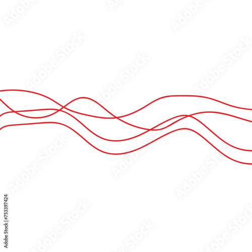 simple abstract red color rendom chotic line pattern art