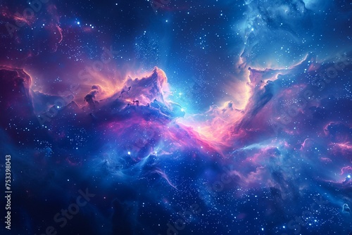 Astral voyage meets fantasy starfield wanderlust showcasing amazing nebula sights in a dreamlike quest © charunwit