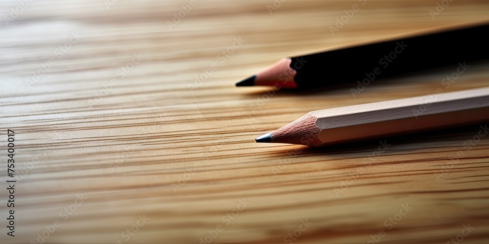 Obraz premium Close up of pencil on table