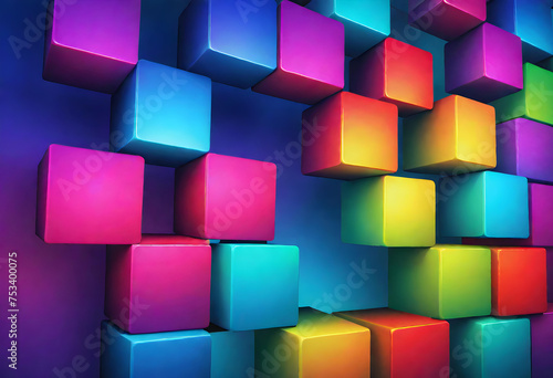Cube Gradient Wallpaper  Background  Gradient  Cube  Colorful  Wallpaper  Abstract  Vibrant  Design  Texture  Pattern  Modern  Decoration  Artistic  Digital  AI Generated